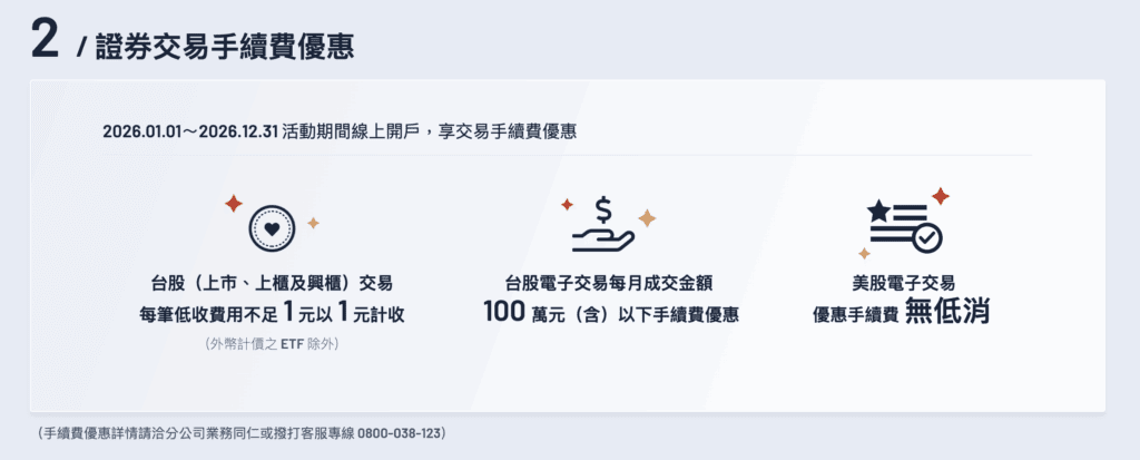 永豐金證券交易手續費優惠