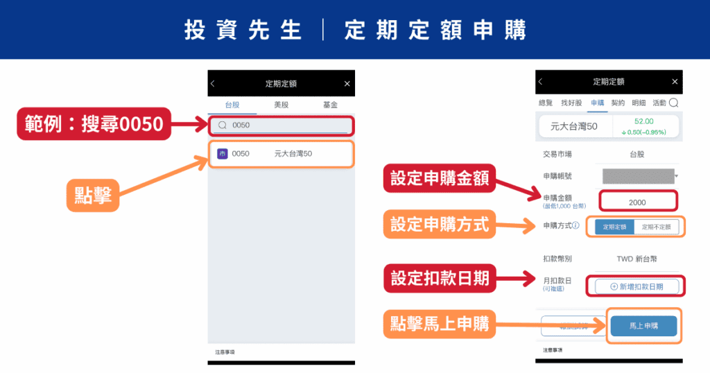 投資先生定期定額申購教學-3