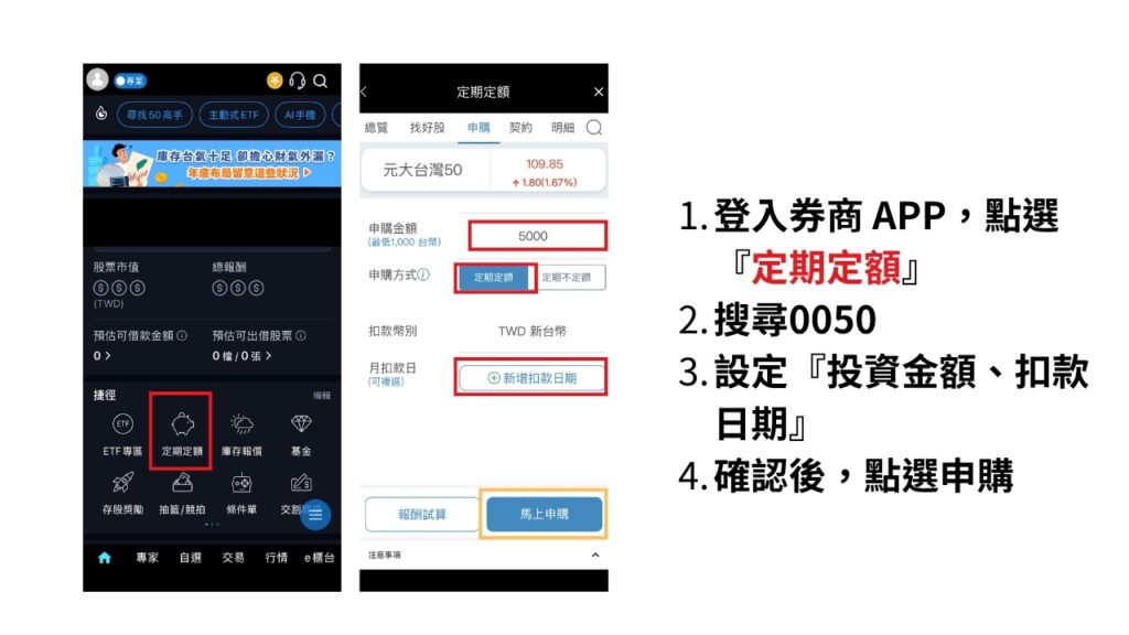 0050 定期定額教學